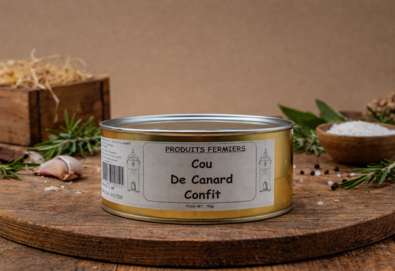 Cou de canard confit - Maison Raspide