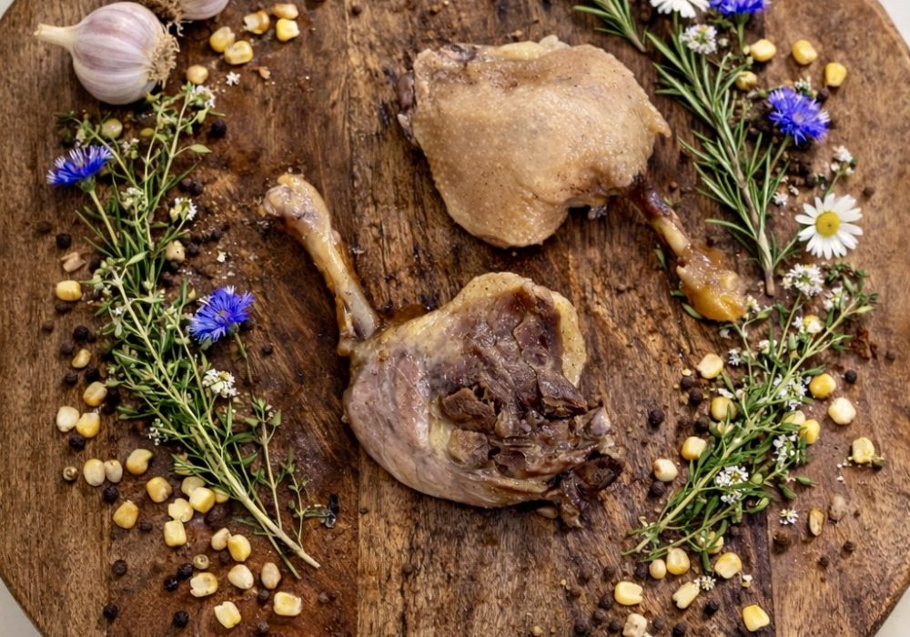 Cuisse confite de canard sous vide - Maison Raspide