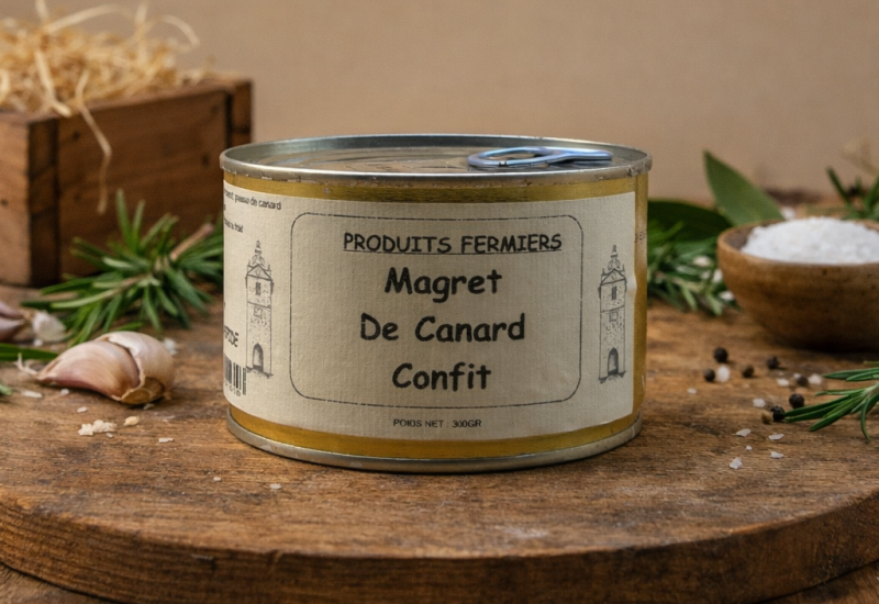 Magret de canard confit (en conserve) - Maison Raspide