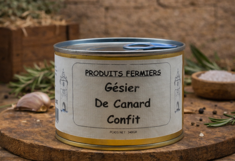 Gésier de canard confit - Maison Raspide