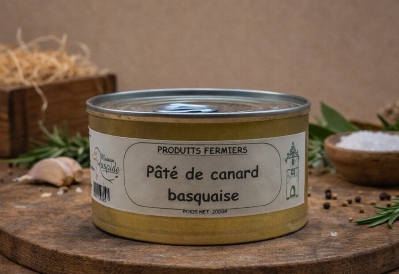 Pâté de canard basquaise - Maison Raspide